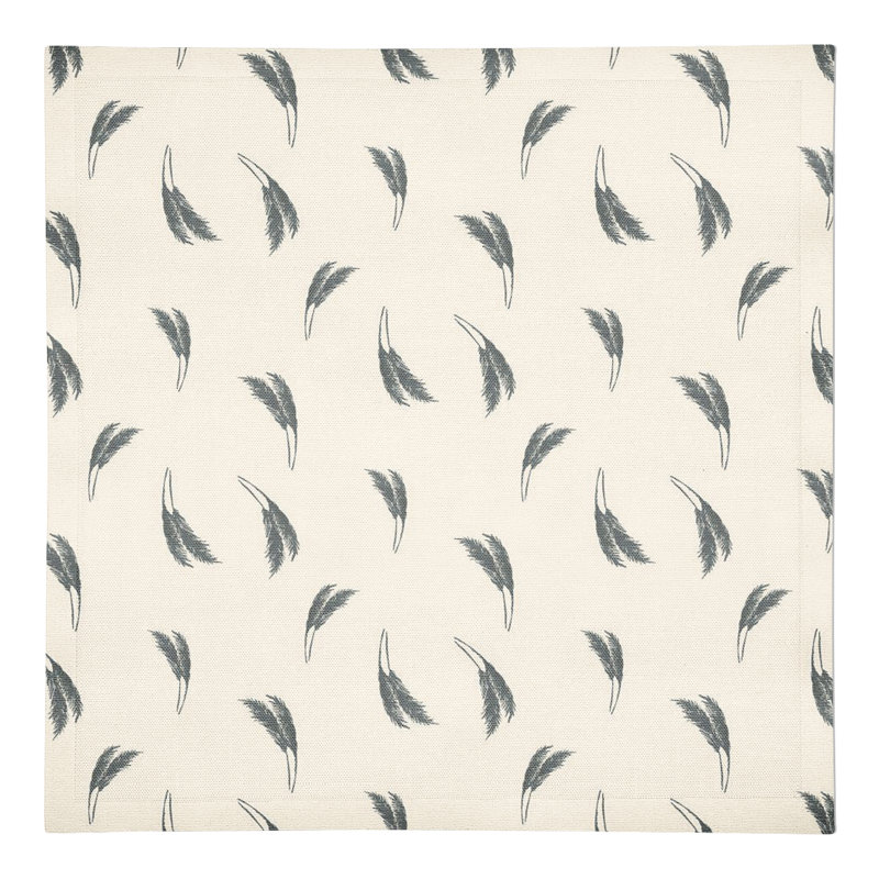 Floral Rectangle Napkin, Cream/Emerald