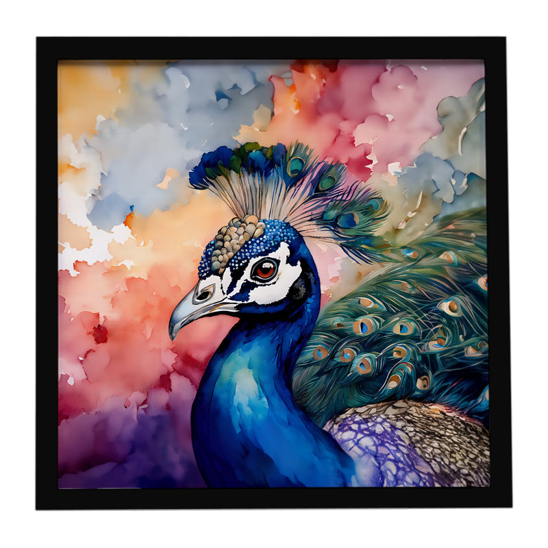 Peacock Framed Metal Print