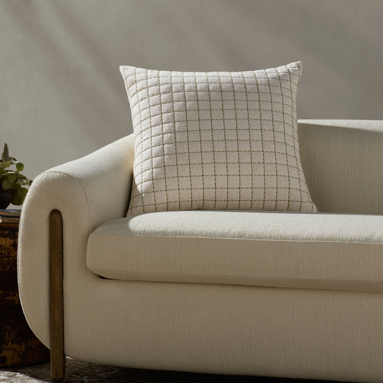 Magnolia Home x Loloi Hattie Pillow Cover, Pillow Cover Only - No Insert, Square 22"