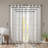 Fretwork Print Grommet Top Window Curtain Panel With Geometric Pattern And Soft Light Filtering Functionality.-534900654-534900626