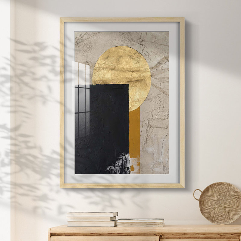 Adorned I géométrique - impression encadrée, Naturel, H 28,5 po x l 20,5 po