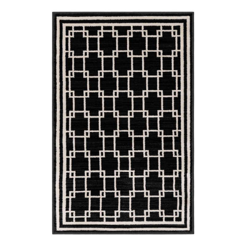 Jill Zarin Metropolitan Uptown Rug Black, Rectangle 2' x 3'1"