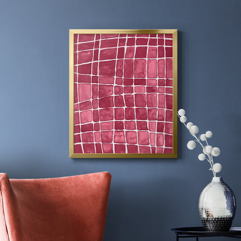 Toile encadrée de qualité supérieure Square Bluff III - prête à être accrochée, H 24 po x l 20 po, Or
