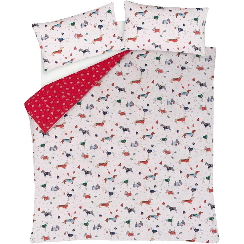Cotton Blend Bedding, King Duvet Cover + 2 Standard Pillowcases