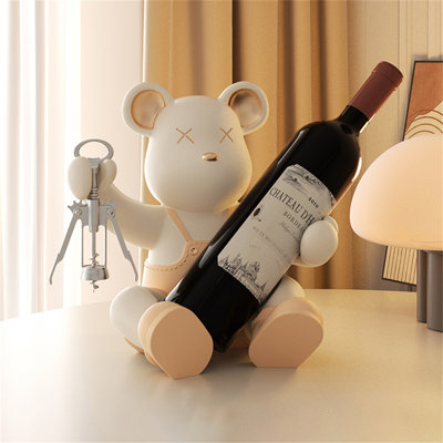 Kaben Tabletop Wine Bottle Rack Orange