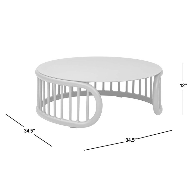 Table basse d'extérieur ronde de 34,5 po Loza