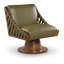 Fauteuil d'appoint pivotant en cuir Quinton-80623749-80623748