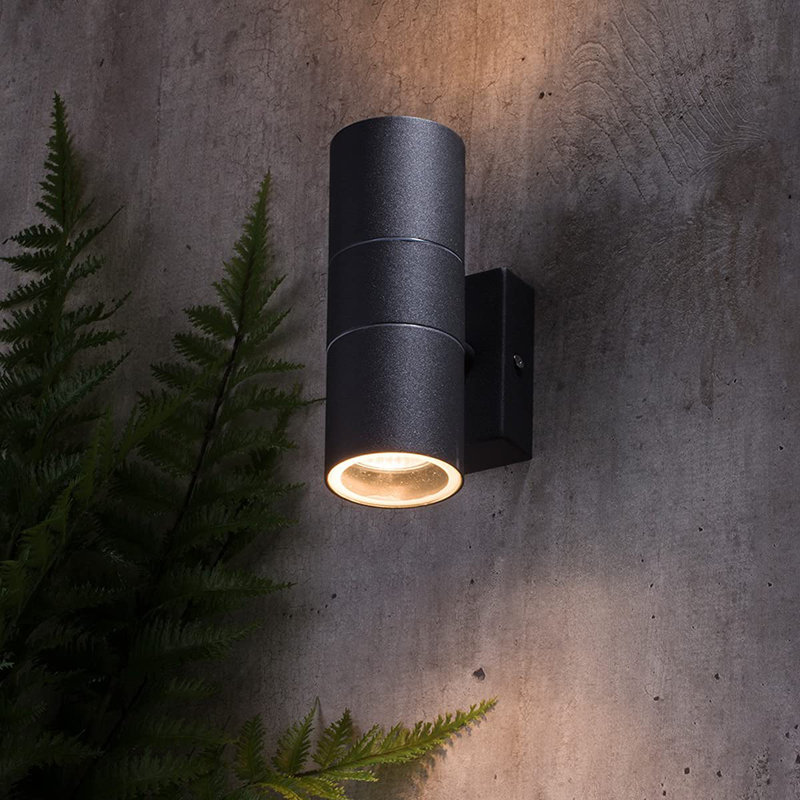 Mull 2 - Bulb Outdoor Sconce, Dark Grey