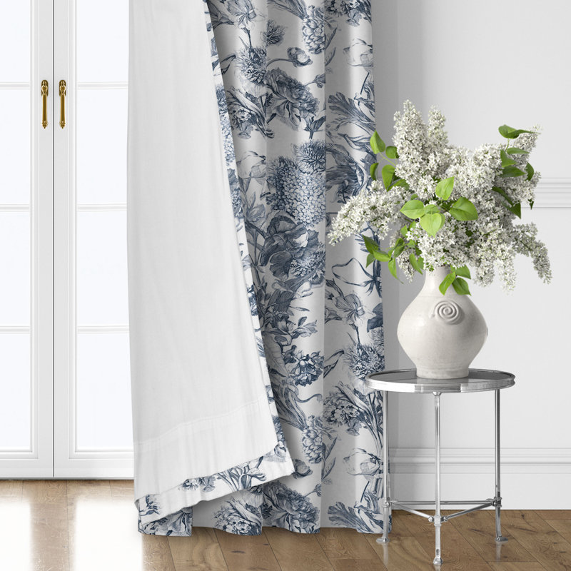 Alexandria White Cotton Pinch Pleat Drapery Panel Set of 2, 20" W x 108" L
