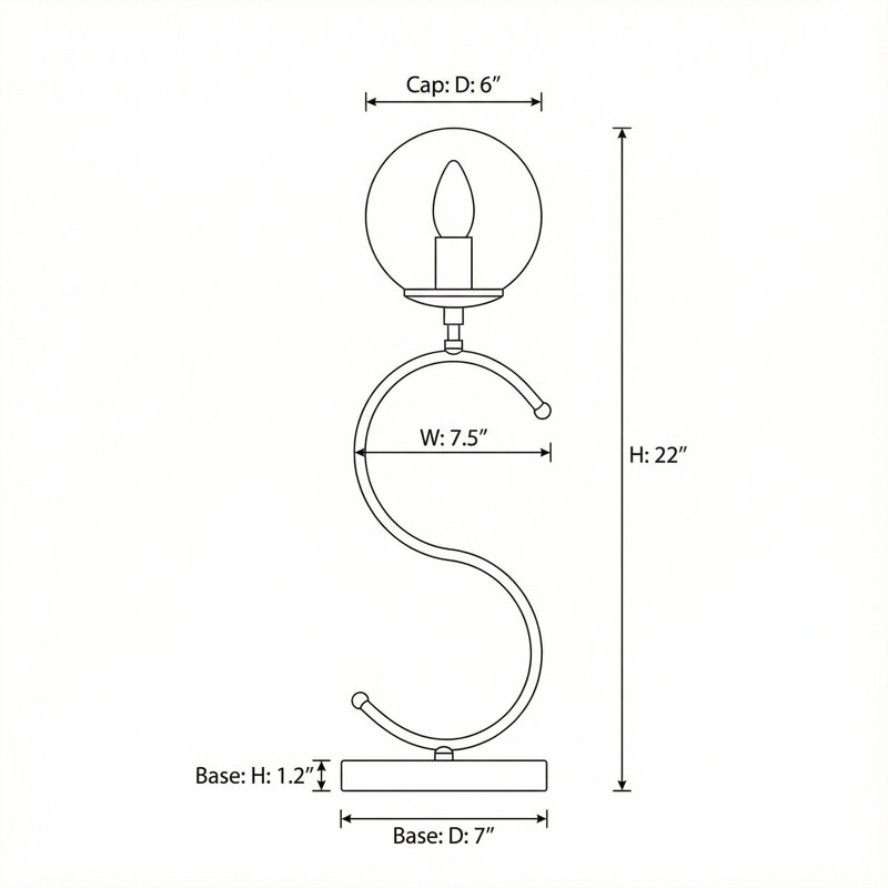 Lampe de table 19 po Althea, Blanc