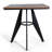 23.62" Square Dining Table With Wood Top And Metal Frame, Modern Industrial, For Home Office, Bistro, Compact For Space Saving, Walnut
