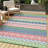 Waterproof Reversible Outdoor Rug Modern Plaid Plastic Straw Carpet for Patio Deck Porch RV Camping Durable Easy-Clean Area Mat for Backyard Balcony Red/Navy8x10-966957970-966957971