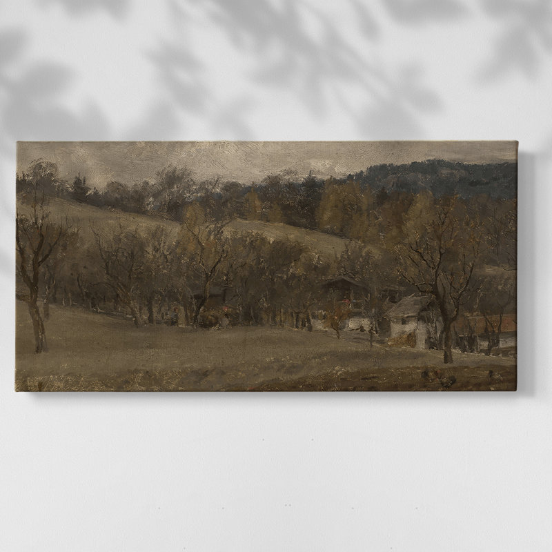Série paysage - DCCLVII - Toile tendue avec châssis tendue, prête à être accrochée, H 21 po x l 41 po