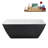 59" Streamline Soaking Freestanding Tub and Tray With Internal Drain-112235527