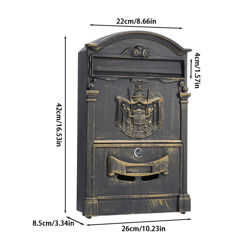 Metal Post Mounted Post Box