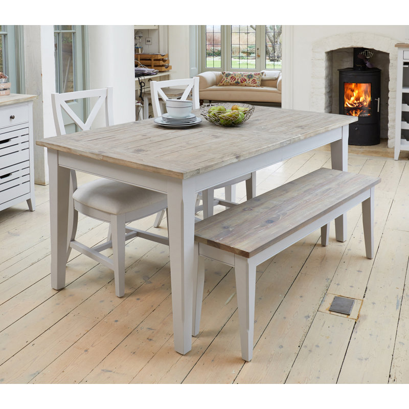 Annwyl Solid Wood Bench, 45 x 130 x 35 cm