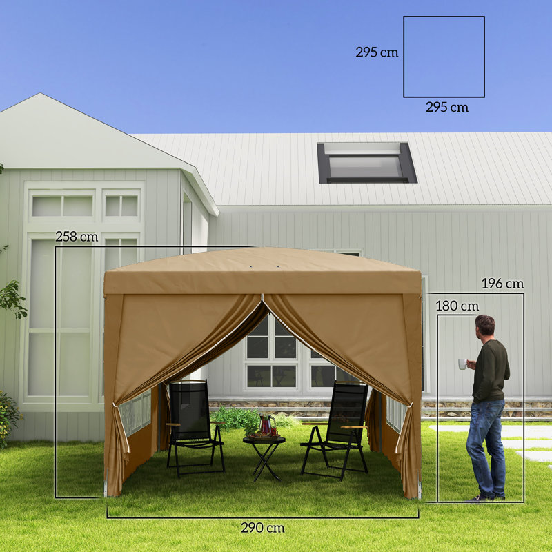 10 Ft. W x 10 Ft. D Steel Soft-top Gazebo