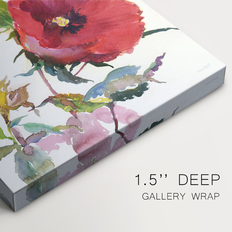 Hibiscus Glow I - galerie enveloppée Cavas, H 18 po x l 12 po