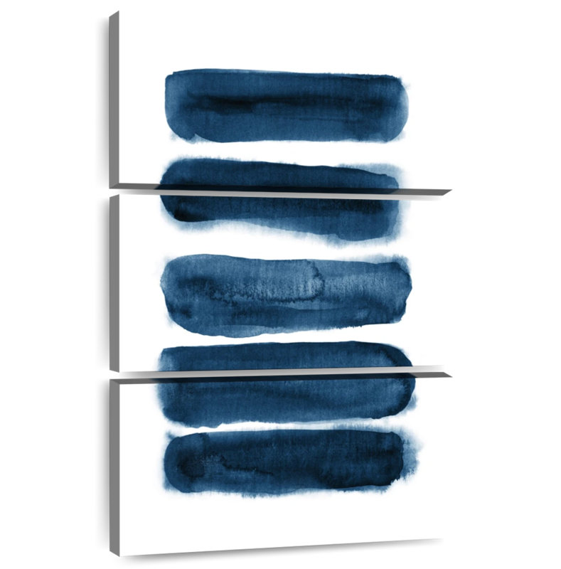 Avery Watercolor Brush Strokes Navy Blue, 38" H x 24" W