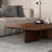 Nut-brown Solid Wood Rectangular Coffee Table-722132881