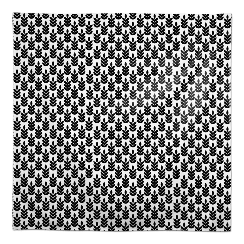 Abdul-Muiz Floral Square Tablecloth, Black