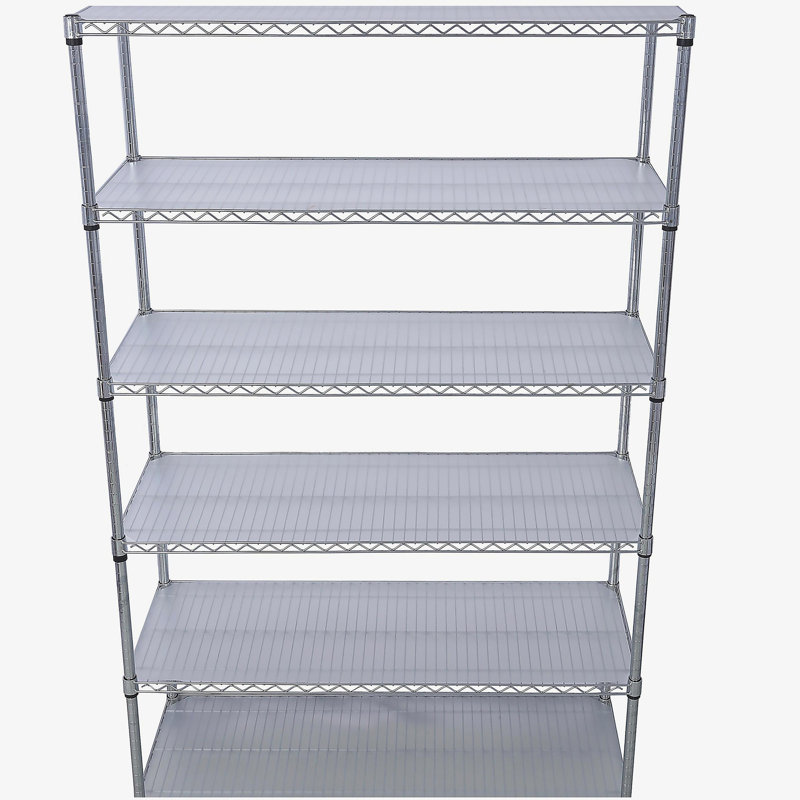 Étagère en métal à 6 niveaux avec capacité de 6 000 lb NSF, Chrome chrome