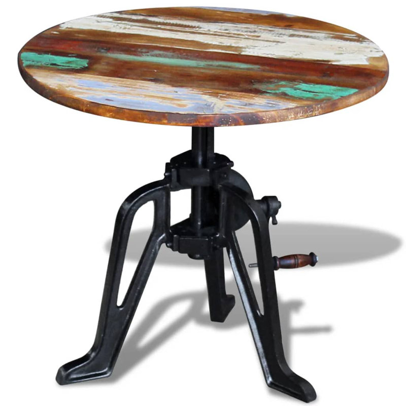 Herschel Pedestal End Table, Brown/Blue/Green