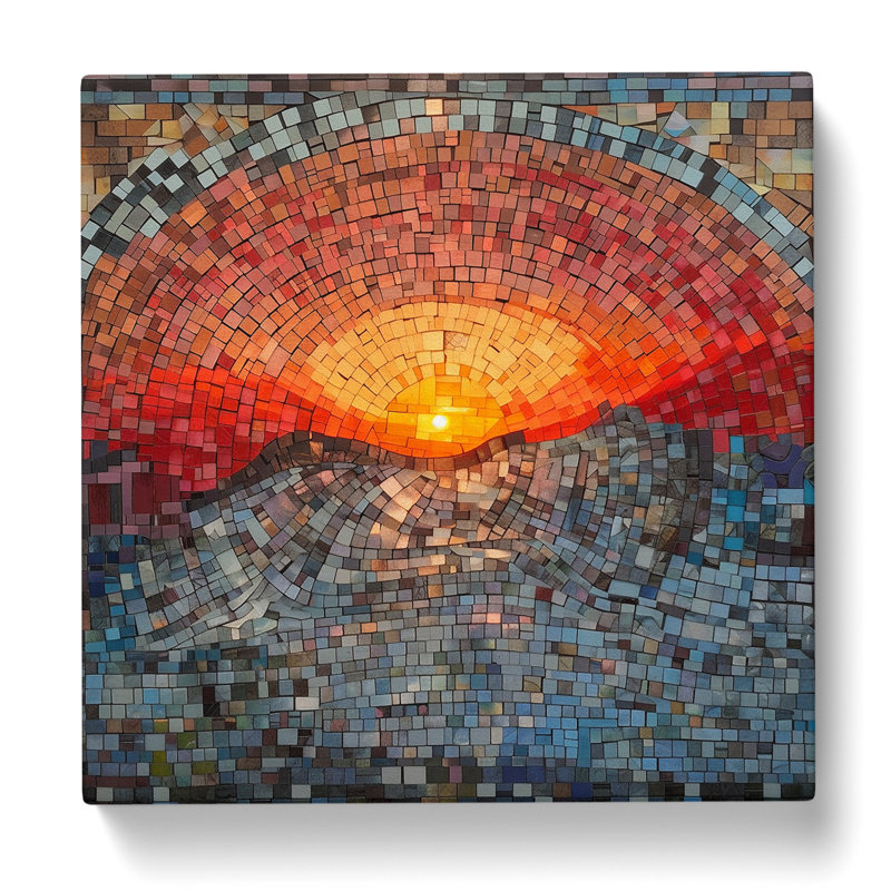 Sunrise Mosaic - Wrapped Canvas, 50cm H x 50cm W x 3cm D