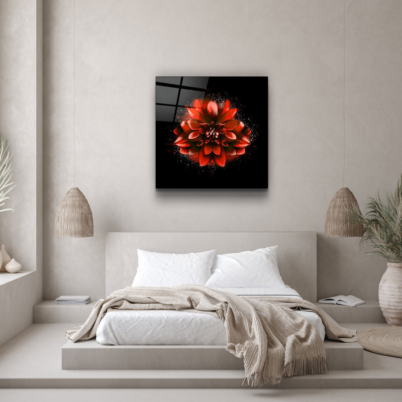 Superbe peinture décorative en verre trempé de 19,7 po x 19,7 po | 100% verre trempé, épaisseur: 0,16 pouce | Impression UV pour des couleurs éclatantes | Parfait pour la décoration intérieure, le salon ou le bureau