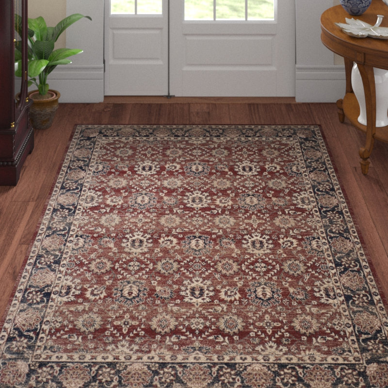 Tapis rouille / bleu marine Guththorm, Rectangle 8 pi x 10 pi