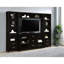 Tour de rangement multimédia Cappuccino - Tablettes horizontales pour une commodité moderne
