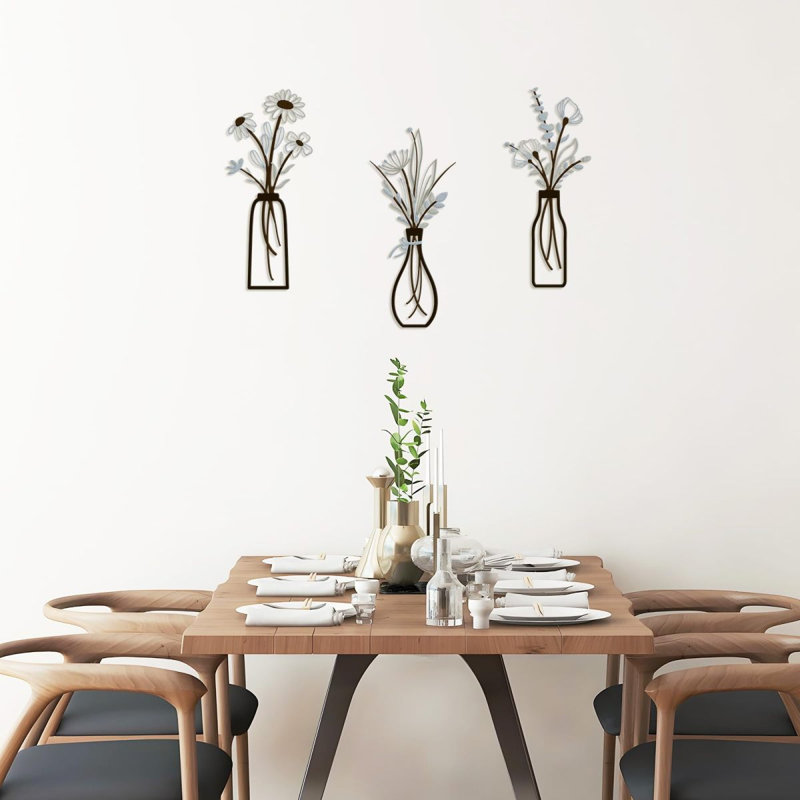 Metal Wall Decor Set (Set Of 3), Brown