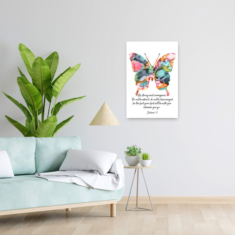 «Be Strong», art mural contemporain abstrait, 24" H x 16" W