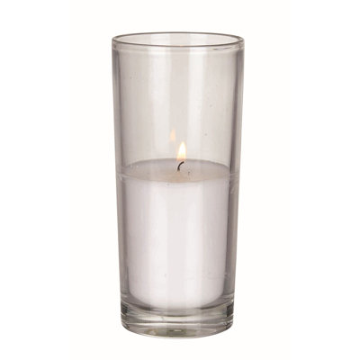 Unscented Votive Candle with Glass Holder