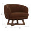 Chaise d'appoint pivotante rouge chili