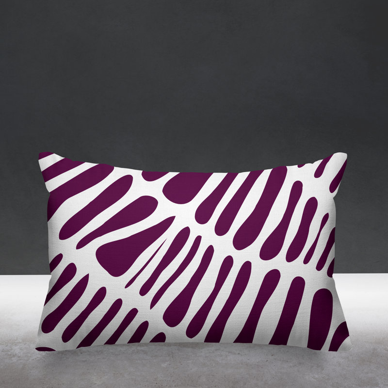 Housse de coussin rectangulaire et insert Locke Tribal, Mauve