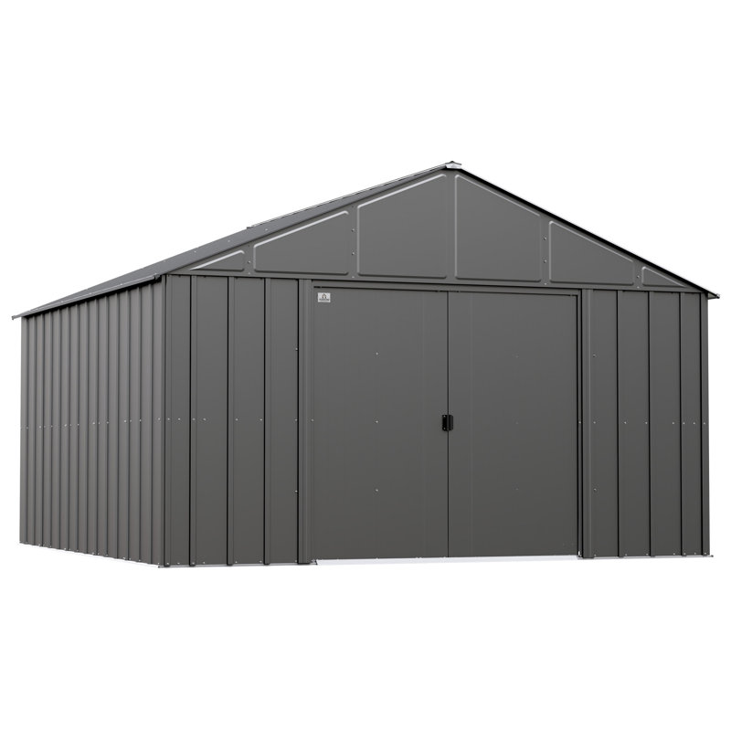 12' x 12' Charcoal Steel Storage Shed Kit
