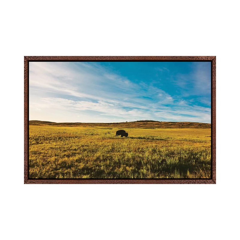 King Of The Hill by Bethany Young - Print on Canvas, 101.6cm H x 152.4cm W x 3.81cm D, Classic Brown Wood Framed