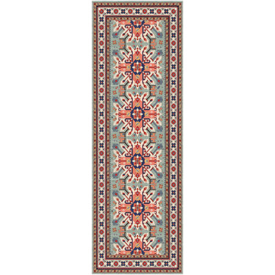 Mulah Turquoise Cushioned Kitchen Mat