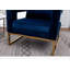 Fauteuil d'appoint rembourré Lenola, bleu-1409263583