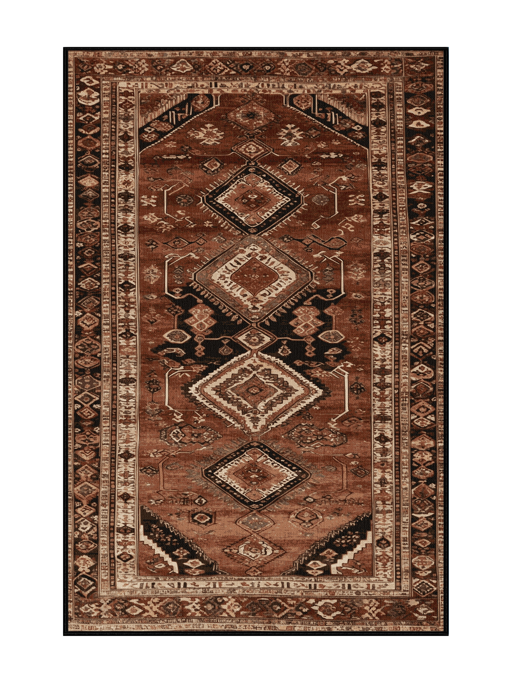 Shokan Area Rug Hokku Designs Machine Washable Turkish Brown Area Rug | Wayfair