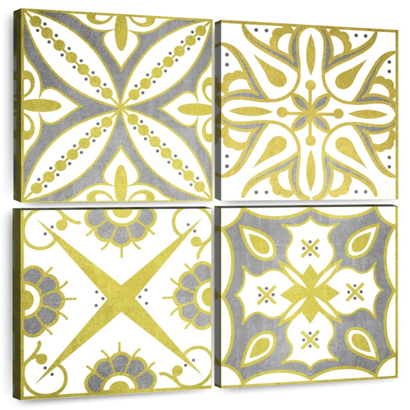 Carreaux azulejo Kerner Lime Gold, H 50 po x l 50 po