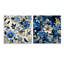 Uriah - Ensemble de 2 art mural abstrait en verre et acrylique-103923644