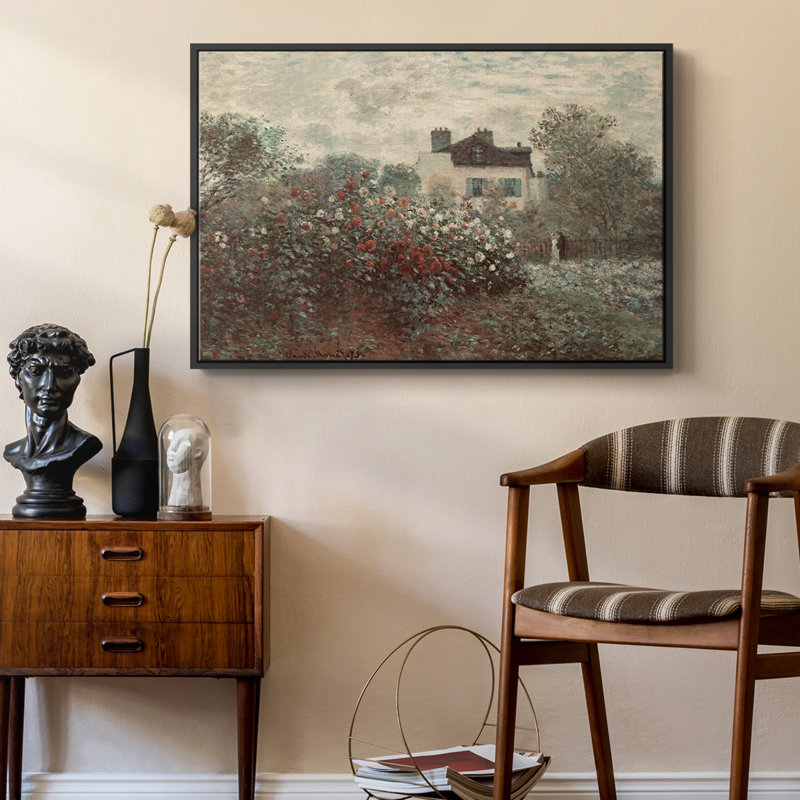 Paysage rétro - DCCCLxxx, H 17 po x l 25 po, Toile avec cadre flottant noir