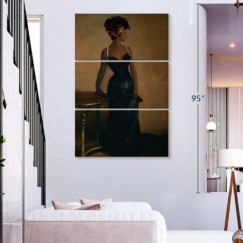 Navette d'inspiration afro-américaine inspirée de madame X, H 32 po x l 20 po