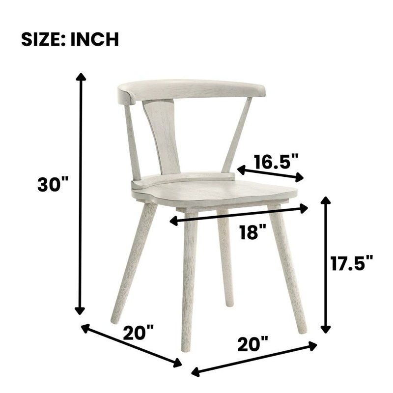 Ensemble de 2 chaises d'appoint de salle à manger de style campagnard rustique, facile à assembler, durable et polyvalent