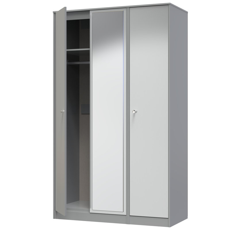 Bhargavi Manufactured Wood Wardrobe, Uniform Grey/Dusk Grey