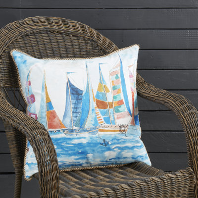 Charming Outdoor Sail Boats Pillow