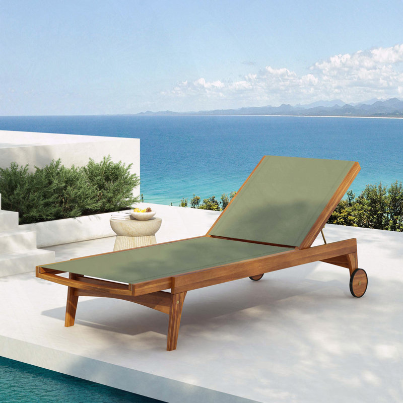 Chaise longue pour l'extérieur, Vert