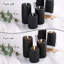 Ensemble de 3 bougies piliers sans flamme pour l'Halloween, bougies DEL noires à effet cire coulante avec télécommande, véritable cire vacillante pour la décoration de table ou d'étagère.